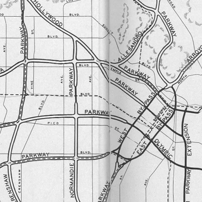 central_la_1939.jpg A Transit Program For The Los Angeles Metropolitan Area, 1939
